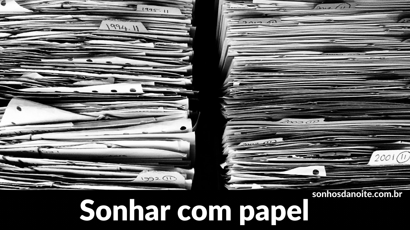 Sonhar com papel